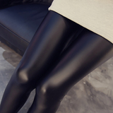 2016春季新款黑色加绒加厚pu皮裤女外穿打底裤修身显瘦小脚裤长裤