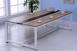 现代简约钢木桌子超大会议桌/多人办公桌大班桌电脑桌定做