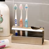 加厚304不锈钢牙刷牙膏架 牙刷牙膏收纳架 浴室置物架创意包邮