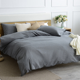 水洗棉四件套秋冬纯色被套床单床上用品欧式简约高档全棉床品套件
