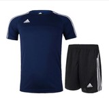 新款阿迪达斯Adidas足球服套装男女短袖运动比赛训练队服团购定制