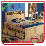 广州深圳实木家具套装订做双人床书架床双层床多功能儿童组合床柜