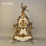 欧式美式复古陶瓷天使座钟 高档奢华纯铜座钟 壁炉玄关装饰座钟