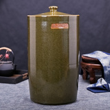 景德镇陶瓷带盖米缸米桶茶叶末油缸水缸20/30/50斤100斤防虫防潮