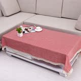 桌子布布艺棉麻多用盖布格子亚麻桌布茶几桌布餐桌布长方形台布