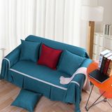 热卖加厚折叠沙发床套罩宜家床沙发布艺全盖全包三人组合通用万能