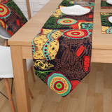 东南亚民族风桌旗棉麻布艺双层中式复古异域北欧茶几布桌布床旗