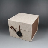 紫砂壶包装古董玉器包装盒礼品盒正方形收藏定制订做批发麻布锦盒