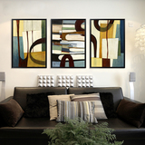 艺点抽象艺术装饰画现代客厅沙发背景墙画餐厅挂画三联画书房壁画