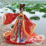 生日礼物中国古装娃娃 12关节体仙子芭芘衣服娃衣服装 女孩玩具