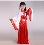 女童汉服 古代汉唐朝女古装仙女 儿童民族乐器古筝舞蹈表演出服装