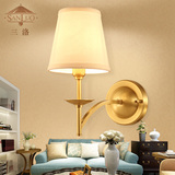 三洛 美式乡村全铜壁灯 纯铜客厅走廊卧室床头简约现代复古墙壁灯