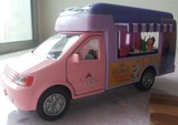 香港迪士尼魔雪奇缘发声回力雪糕车动漫儿童玩具17cm合金冰淇激淋