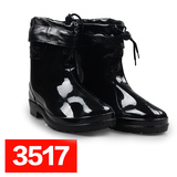 正品部队3517防水防滑可脱卸两用加棉雨鞋/男女款低短筒保暖雨靴