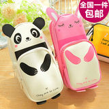 韩国文具盒文具袋 学生铅笔袋 熊猫兔子 可爱铅笔盒 大容量 包邮