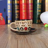 欧式陶瓷咖啡杯套装创意简约美式田园咖啡杯送杯碟勺子 k47