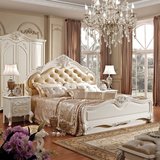 皇朝家具 欧式实木床 法式床 1.8双人婚床可做高箱储物床