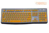 罗技mk260 mk200 mk270台式机键盘橙黄色键盘保护膜 防尘套防水罩