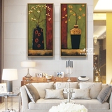 现代客厅装饰画花瓶有框画沙发背景墙壁画艺术创意抽象纯手绘油画