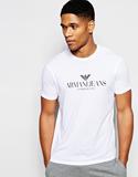 Armani 英国正品代购2016春名品阿玛尼男装鹰标志印花圆领短袖T恤