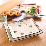 素宝 长方盘子碟餐具创意10寸平盘陶瓷餐具日式酒店餐厅寿司盘子