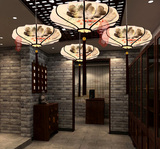 中国风新中式吊灯仿古手绘水墨画灯笼酒店餐厅创意古典茶楼灯具