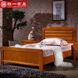 联一家具高端白蜡木实木床1.2米单人床现代中式儿童床全实木家具