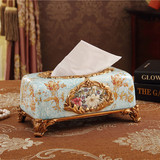 欧式复古纸巾盒创意高档奢华田园树脂抽纸盒客厅餐桌摆件礼品特惠