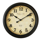 15.5英寸阿拉伯数字挂钟欧式复古做旧钟面超静音卧室客厅大钟表