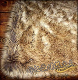 代购毛皮地毯客厅卧室 人造毛皮狼毛皮地毯矩形浅棕色