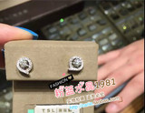 香港谢瑞麟代购18K金钻石四爪水滴两用耳环耳钉支持验货全国联保