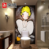 卫生间瓷砖背景墙3d现代简约厨房浴室墙砖洗手间玄关梦露艺术雕刻