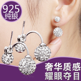 韩国纯银耳钉女时尚气质耳环日韩简约钻石耳钉甜美个性耳饰防过敏