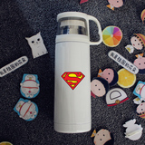 酷杯子S标志超人保温杯男 子弹头型商务创意可爱学生真空情侣水杯