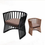 新中式洽谈椅 创意沙发椅 鸟笼椅 会所影楼接待沙发椅 实木休闲椅