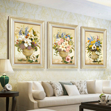 客厅装饰画现代简约沙发背景墙画欧式壁画有框三联画卧室餐厅挂画