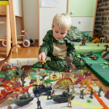 商祺恐龙玩具模型套装侏罗纪仿真动物塑料模型玩具含小兵人玩具礼