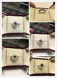 926香港代购周大福专柜18K金白色黄金钻石戒指蓝宝石戒指女士多款