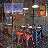 北欧复古铁艺酒吧椅星巴克咖啡厅桌椅餐桌椅客厅餐桌办公桌书桌