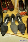 晴掌柜东大门代购批发 2015韩国进秋新款女士条纹尖头平底单鞋