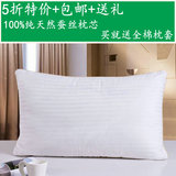 100%纯天然桑蚕丝枕芯保健枕头单人枕芯包邮双人枕儿童枕婴儿枕