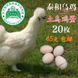 江西泰和乌鸡蛋农家散养土鸡蛋白凤凰乌骨鸡蛋新鲜草鸡蛋20枚包邮