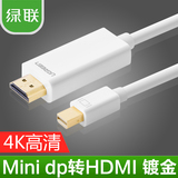 绿联Mini displayport转HDMI雷电dp转接线苹果Mackbook连电视4k