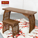 红木家具 中式仿古实木琴台 鸡翅木古琴古筝琴桌写字台书桌桌凳