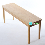 橡木餐凳长凳长几床尾凳美式乡村田园风格实木多功能凳小户型