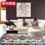 地毯客厅羊毛手工编织地毯卧室民族藏毯复古现代沙发地毯