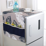 欧式电冰箱盖巾冰箱罩单开门对开门双开门冰箱盖布艺防尘罩布冰柜
