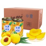 水果时光黄桃罐头整箱6瓶装2550g 糖水蜜桃水果罐头 食品休闲零食