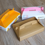 4/6粒装甜甜圈手提面包蛋糕包装袋盒点心盒/包装盒/定做烘焙包装