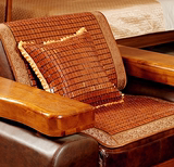 p麻将凉席坐垫椅垫 麻将竹席子沙发垫子 正方形碳化色有绑带